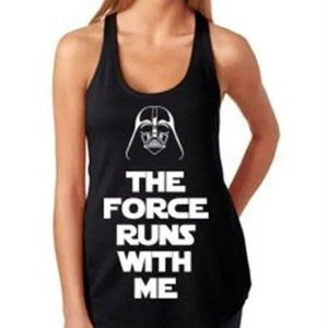 ✨ STAR WARS Darth Vader "The Force Runs With Me" Black TANK TOP ✨